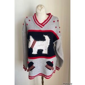 Vintage Beverly Hills Zoo Dog Sweater Large Acrylic